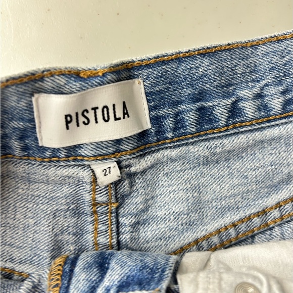 Pistola Nova High Waisted Distressed Denim Shorts Raw Hem Size 27 - Picture 2 of 5